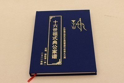 汕头龙湖蓬中谢氏族谱-式典公家族编制印刷